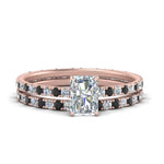 Load image into Gallery viewer, underhalo-eternity-radiant-cut-wedding-band-set-with-black-diamond-in-FD9168RAGBLACKANGLE3-NL-RG
