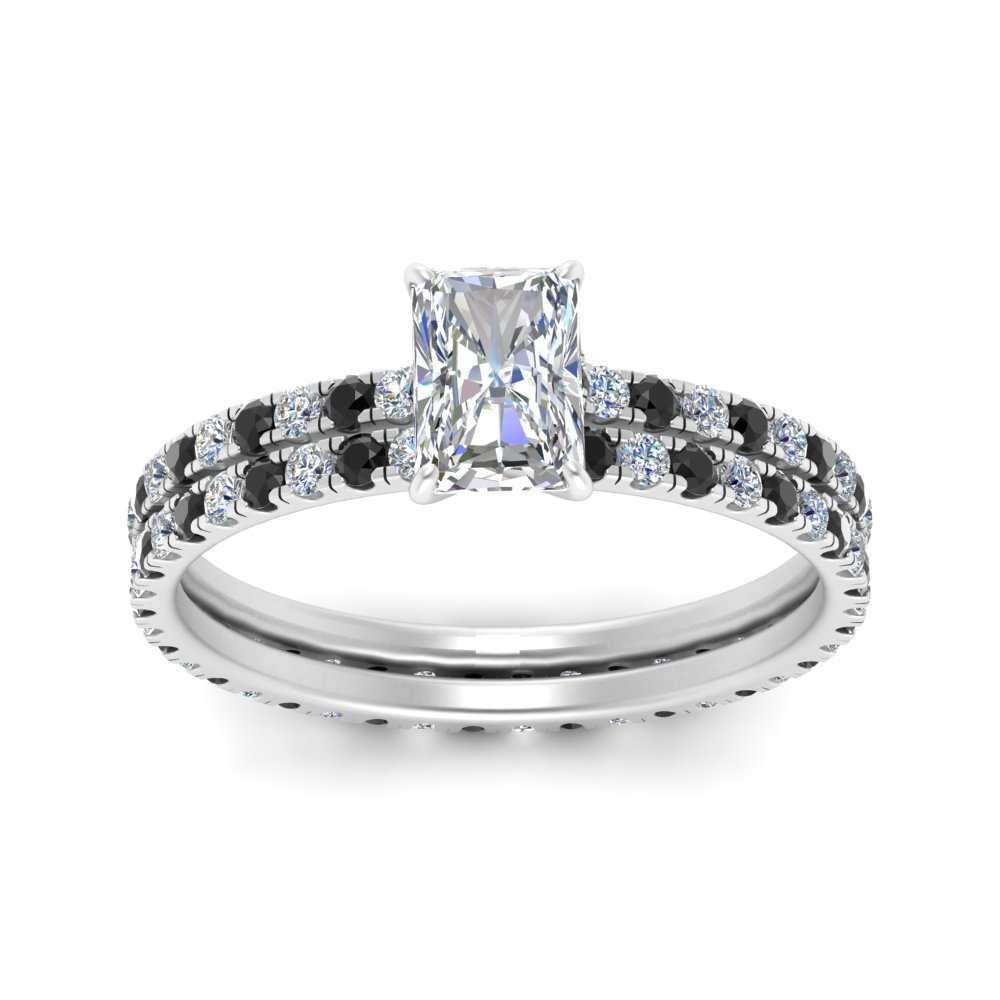 underhalo-eternity-radiant-cut-wedding-band-set-with-black-diamond-in-FD9168RAGBLACKANGLE3-NL-WG