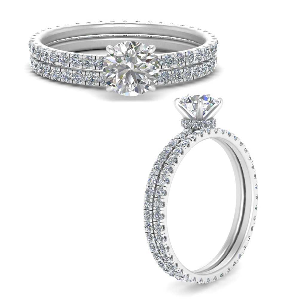 underhalo-eternity-round-cut-diamond-wedding-band-set-in-FD9168ROANGLE3-NL-WG