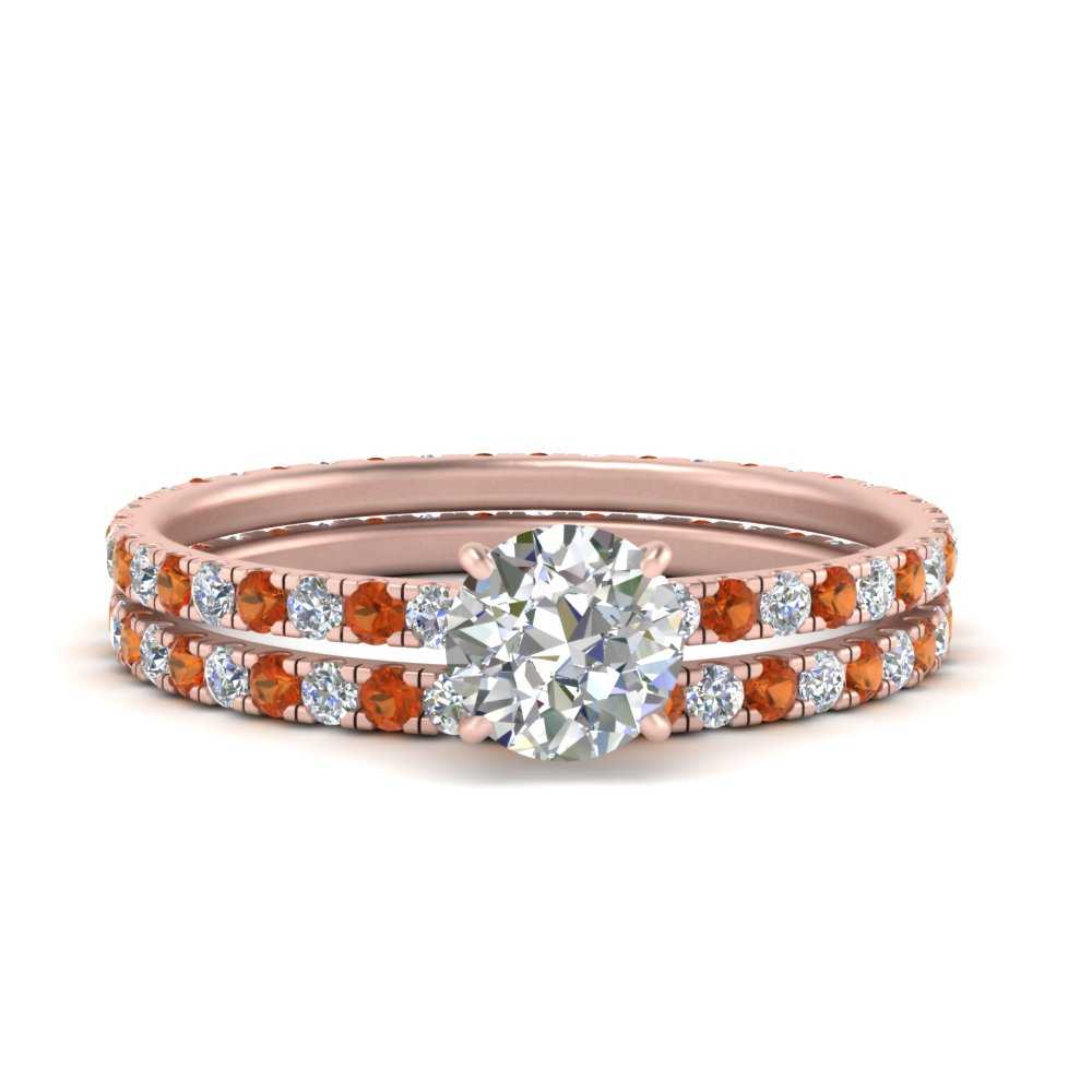 underhalo-eternity-round-cut-diamond-wedding-band-set-with-orange-sapphire-in-FD9168ROGSAORANGLE3-NL-RG