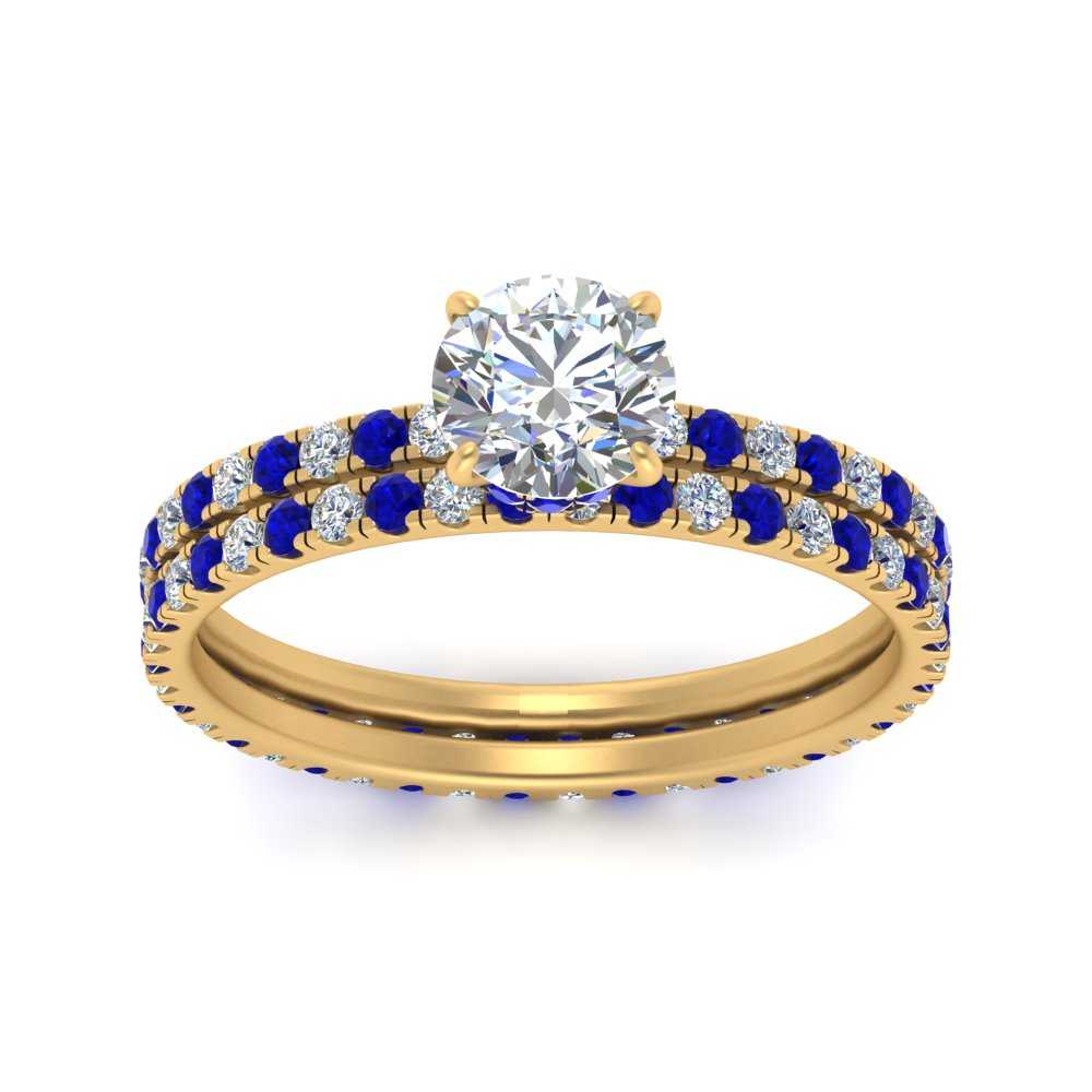 underhalo-eternity-round-cut-diamond-wedding-band-set-with-sapphire-in-FD9168ROGSABLANGLE3-NL-YG