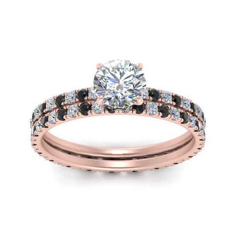 underhalo-eternity-round-cut-wedding-band-set-with-black-diamond-in-FD9168ROGBLACKANGLE3-NL-RG