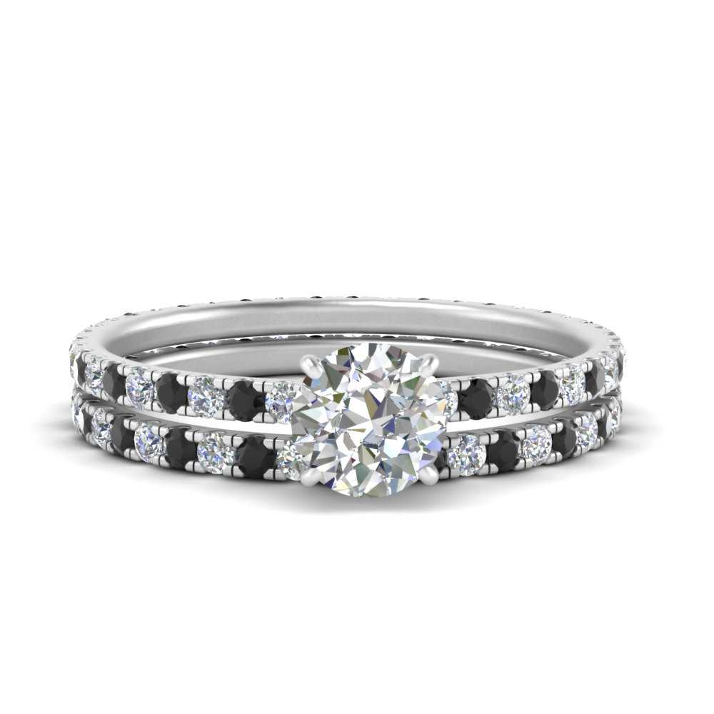 underhalo-eternity-round-cut-wedding-band-set-with-black-diamond-in-FD9168ROGBLACKANGLE3-NL-WG