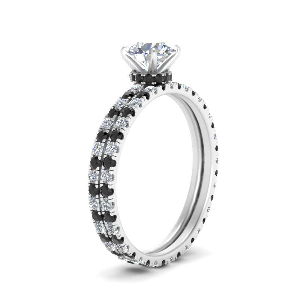 underhalo-eternity-round-cut-wedding-band-set-with-black-diamond-in-FD9168ROGBLACKANGLE3-NL-WG