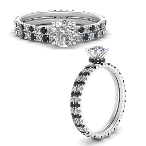 underhalo-eternity-round-cut-wedding-band-set-with-black-diamond-in-FD9168ROGBLACKANGLE3-NL-WG