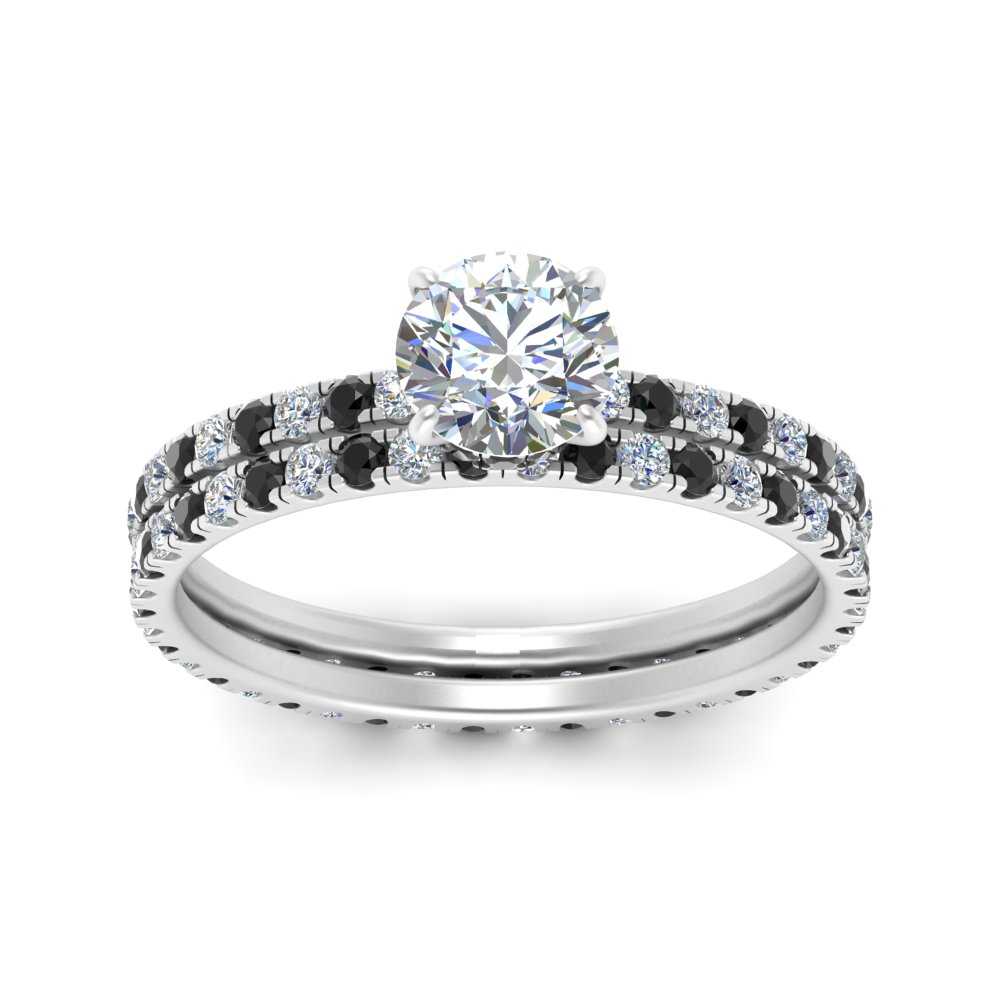 underhalo-eternity-round-cut-wedding-band-set-with-black-diamond-in-FD9168ROGBLACKANGLE3-NL-WG