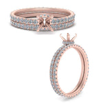 Load image into Gallery viewer, underhalo-eternity-semi-mount-diamond-wedding-band-set-in-FD9168SMANGLE3-NL-RG
