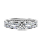 Load image into Gallery viewer, underhalo-eternity-semi-mount-diamond-wedding-band-set-in-FD9168SMANGLE3-NL-WG
