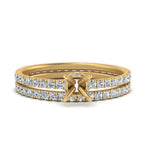 Load image into Gallery viewer, underhalo-eternity-semi-mount-diamond-wedding-band-set-in-FD9168SMANGLE3-NL-YG
