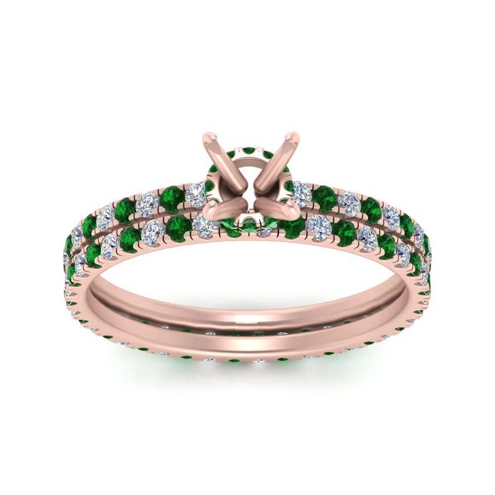 underhalo-eternity-semi-mount-diamond-wedding-band-set-with-emerald-in-FD9168SMGEMGRANGLE3-NL-RG