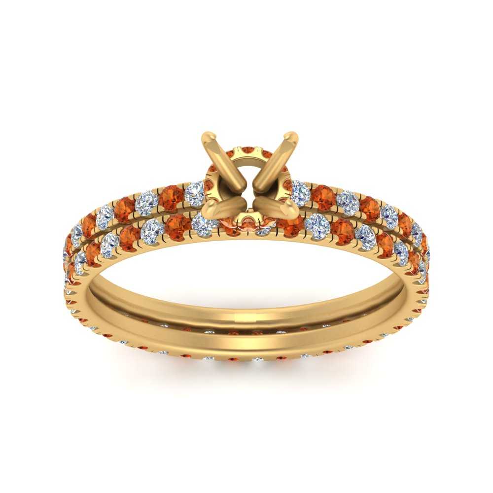 underhalo-eternity-semi-mount-diamond-wedding-band-set-with-orange-sapphire-in-FD9168SMGSAORANGLE3-NL-YG