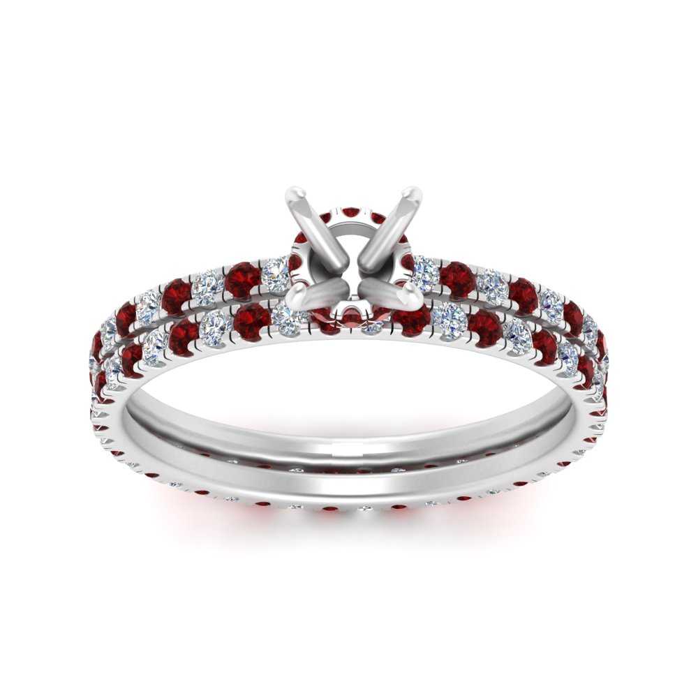 underhalo-eternity-semi-mount-diamond-wedding-band-set-with-ruby-in-FD9168SMGRUDRANGLE3-NL-WG