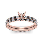 Load image into Gallery viewer, underhalo-eternity-semi-mount-wedding-band-set-with-black-diamond-in-FD9168SMGBLACKANGLE3-NL-RG
