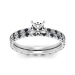 Load image into Gallery viewer, underhalo-eternity-semi-mount-wedding-band-set-with-black-diamond-in-FD9168SMGBLACKANGLE3-NL-WG
