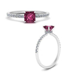 Load image into Gallery viewer, underhalo-princess-cut-pink-sapphire-engagement-ring-in-white-gold-FD9168PRRGSADRPI-NL-WG-GS.jpg
