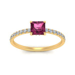 Load image into Gallery viewer, underhalo-princess-cut-pink-sapphire-engagement-ring-in-yellow-gold-FD9168PRRGSADRPI-NL-YG-GS.jpg
