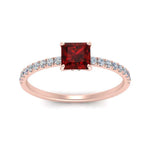 Load image into Gallery viewer, underhalo-princess-cut-ruby-engagement-ring-in-rose-gold-FD9168PRRGRUDR-NL-RG-GS.jpg
