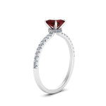 Load image into Gallery viewer, underhalo-princess-cut-ruby-engagement-ring-in-white-gold-FD9168PRRGRUDR-NL-WG-GS.jpg

