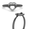 Load image into Gallery viewer, unique-heart-diamond-promise-ring-in-black-gold-FD10548R-NL-BG