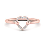 Load image into Gallery viewer, unique-heart-diamond-promise-ring-in-rose-gold-FD10548R-NL-RG
