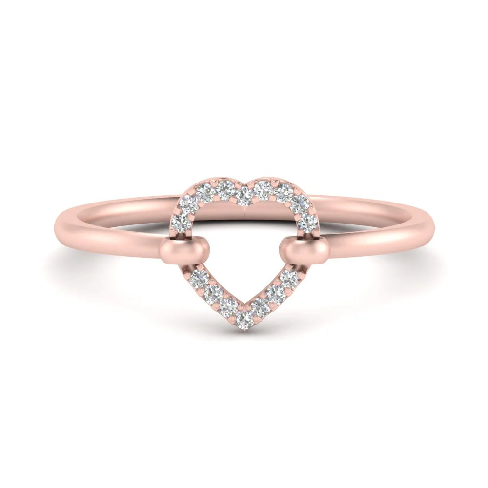 Unique Heart Diamond Promise Ring