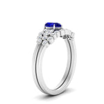 Load image into Gallery viewer, unique-pear-cluster-bezel-sapphire-bridal-ring-set-in-white-gold-FDENS3110PEGSABL-NL-WG.jpg