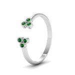 Load image into Gallery viewer, unique-promise-ring-for-her-with-emerald-in-14K-white-gold-FD8296RORGEMGR-NL-WG
