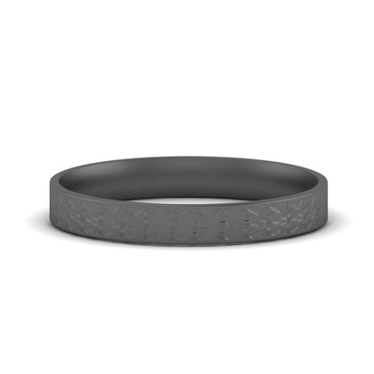 Unique Rock Textured Mens Wedding Band