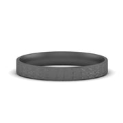 Unique Rock Textured Mens Wedding Band 5 mm