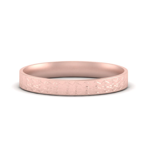 Unique Rock Textured Mens Wedding Band