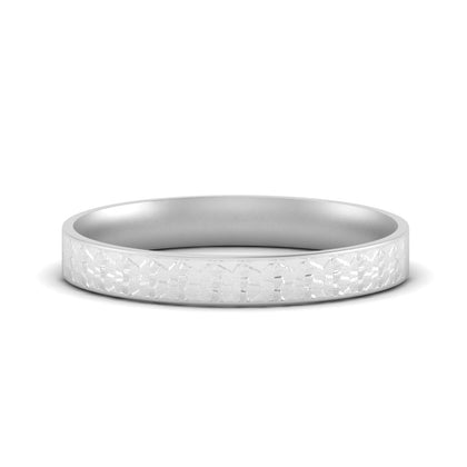 Unique Rock Textured Mens Wedding Band