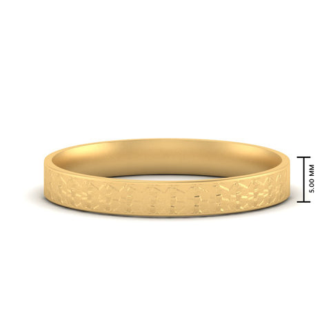 Unique Rock Textured Mens Wedding Band