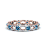 Load image into Gallery viewer, unique-vintage-eternity-diamond-ring-with-blue-topaz-in-rose-gold-FDEWB8376BGICBLTO-NL-RG.jpg

