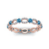 Load image into Gallery viewer, unique-vintage-eternity-diamond-ring-with-blue-topaz-in-rose-gold-FDEWB8376BGICBLTO-NL-RG.jpg
