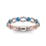 Load image into Gallery viewer, unique-vintage-eternity-diamond-ring-with-blue-topaz-in-rose-gold-FDEWB8376BGICBLTO-NL-RG.jpg
