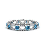 Load image into Gallery viewer, unique-vintage-eternity-diamond-ring-with-blue-topaz-in-white-gold-FDEWB8376BGICBLTO-NL-WG.jpg
