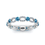 Load image into Gallery viewer, unique-vintage-eternity-diamond-ring-with-blue-topaz-in-white-gold-FDEWB8376BGICBLTO-NL-WG.jpg
