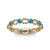 Load image into Gallery viewer, unique-vintage-eternity-diamond-ring-with-blue-topaz-in-yellow-gold-FDEWB8376BGICBLTO-NL-YG.jpg