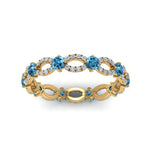 Load image into Gallery viewer, unique-vintage-eternity-diamond-ring-with-blue-topaz-in-yellow-gold-FDEWB8376BGICBLTO-NL-YG.jpg
