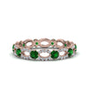 Load image into Gallery viewer, unique-vintage-eternity-diamond-ring-with-emerald-in-rose-gold-FDEWB8376BGEMGR-NL-RG.jpg