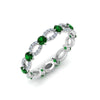 Load image into Gallery viewer, unique-vintage-eternity-diamond-ring-with-emerald-in-white-gold-FDEWB8376BGEMGR-NL-WG.jpg