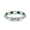 Load image into Gallery viewer, unique-vintage-eternity-diamond-ring-with-emerald-in-white-gold-FDEWB8376BGEMGR-NL-WG.jpg