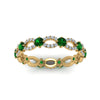Load image into Gallery viewer, unique-vintage-eternity-diamond-ring-with-emerald-in-yellow-gold-FDEWB8376BGEMGR-NL-YG.jpg