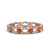 Load image into Gallery viewer, unique-vintage-eternity-diamond-ring-with-orange-sapphire-in-rose-gold-FDEWB8376BGSAOR-NL-RG.jpg