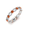 Load image into Gallery viewer, unique-vintage-eternity-diamond-ring-with-orange-sapphire-in-white-gold-FDEWB8376BGSAOR-NL-WG.jpg