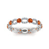 Load image into Gallery viewer, unique-vintage-eternity-diamond-ring-with-orange-sapphire-in-white-gold-FDEWB8376BGSAOR-NL-WG.jpg