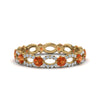 Load image into Gallery viewer, unique-vintage-eternity-diamond-ring-with-orange-sapphire-in-yellow-gold-FDEWB8376BGSAOR-NL-YG.jpg