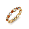 Load image into Gallery viewer, unique-vintage-eternity-diamond-ring-with-orange-sapphire-in-yellow-gold-FDEWB8376BGSAOR-NL-YG.jpg