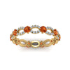 Load image into Gallery viewer, unique-vintage-eternity-diamond-ring-with-orange-sapphire-in-yellow-gold-FDEWB8376BGSAOR-NL-YG.jpg