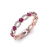 Load image into Gallery viewer, unique-vintage-eternity-diamond-ring-with-pink-sapphire-in-rose-gold-FDEWB8376BGSADRPI-NL-RG.jpg